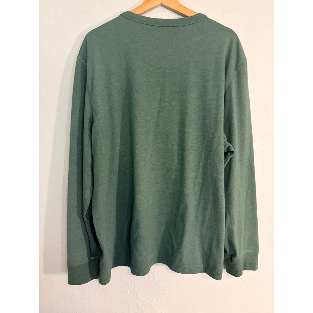 UNTUCKit Albarino Henley Shirt XXL Green Long Sleeve Casual Gorpcore - Picture 2 of 13